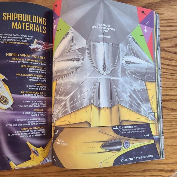Star Wars Folded Flyers Makes 30 Paper Starfighters Paper Airplanes By Klutz - Picture 11 of 11